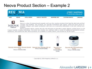 Neova Product Section – Example 2 |   