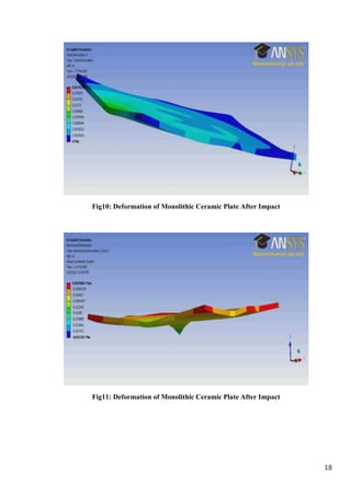 Fig10: Deformation of Monolithic Ceramic Plate After Impact




Fig11: Deformation of Monolithic Ceramic Plate After Impact




                                                              18
 