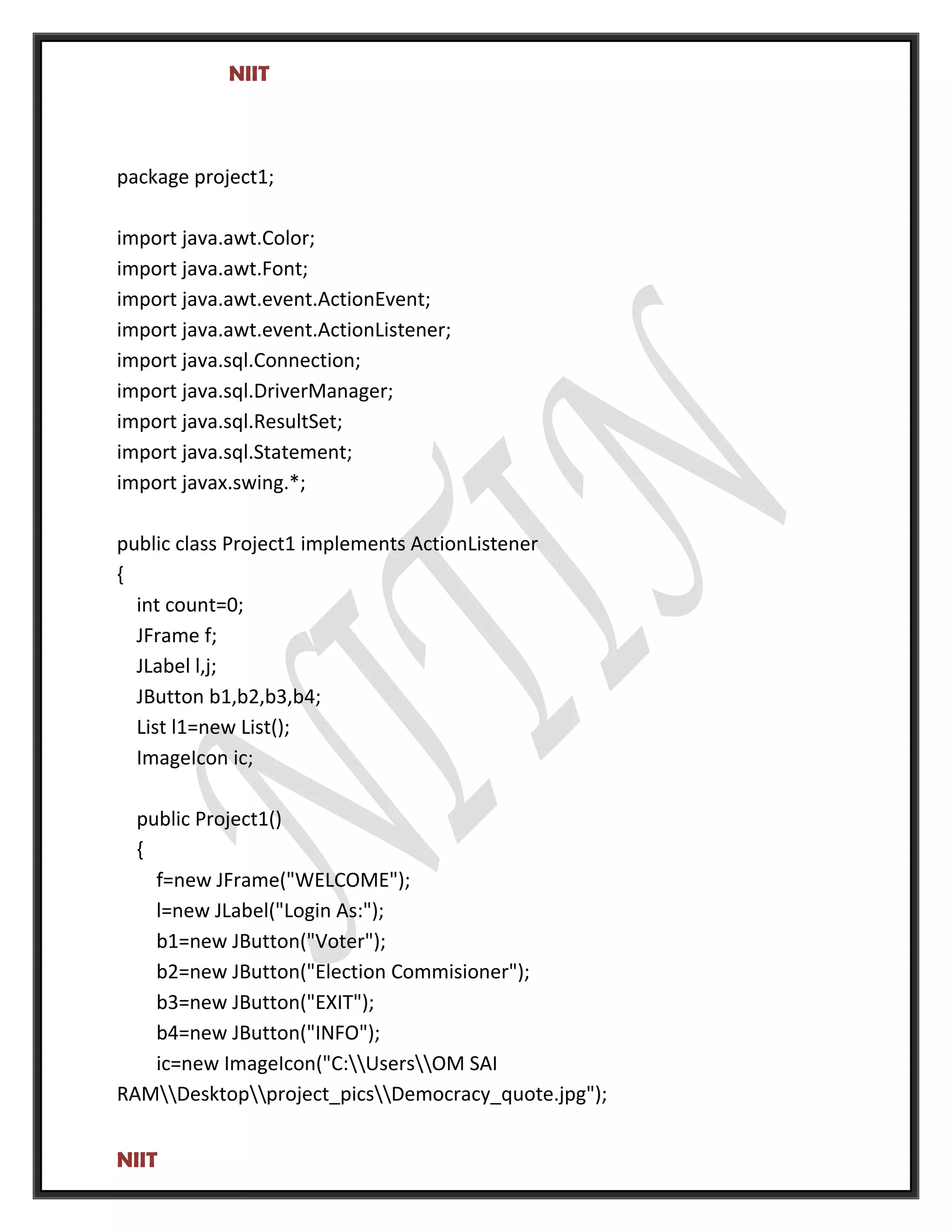 Online Voting System Project File | DOC