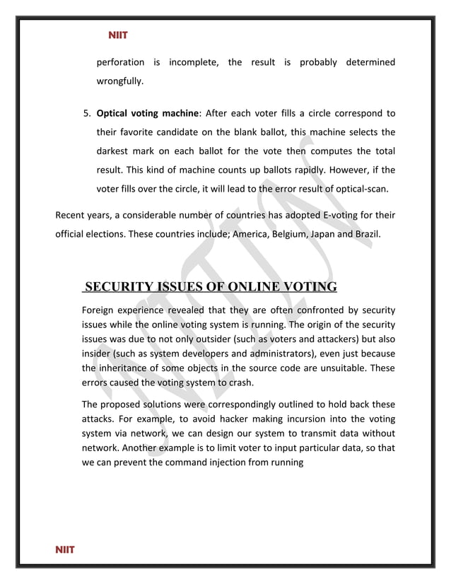 Online Voting System Project File | DOC | Internet | Computing