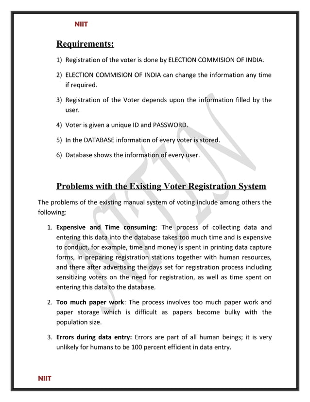 Online Voting System Project File | DOC | Internet | Computing