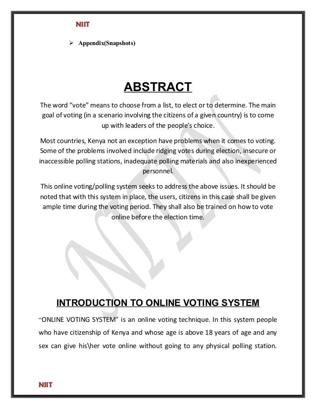 automated election system thesis