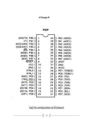 17
ATmega 8
Fig2 Pin configuration of ATmega 8
 