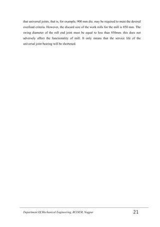 850mm Example DESIGN ANALYSIS OF UNIVERSAL JOINT SHAFT FOR ROLLING MILLS | PDF