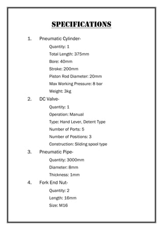 Shearing Inspection Report.pdf Pneumatic Sheet Metal Shearing Machine - Project report | PDF