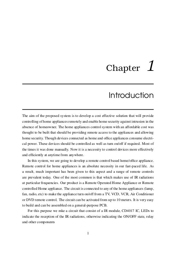 Remote control home appliances project pdf Remote control home appliances project pdf