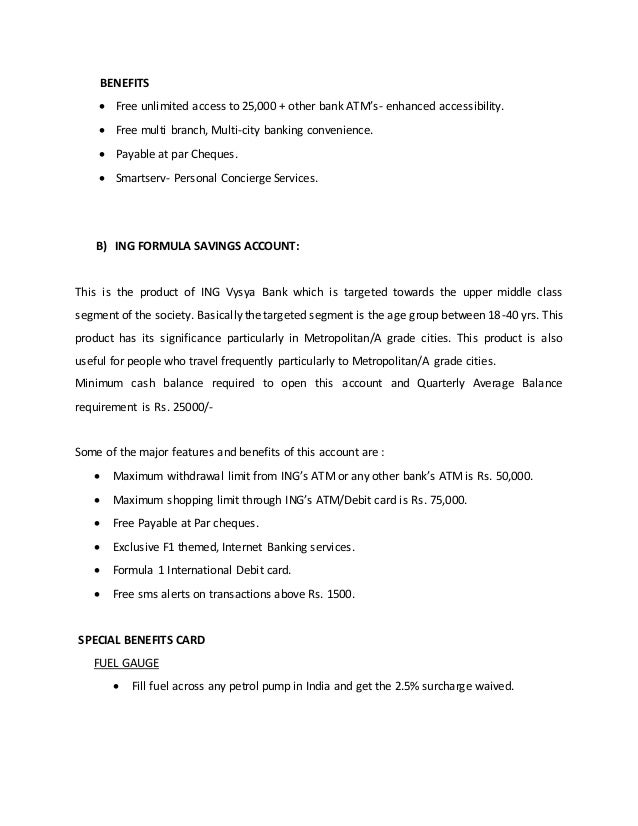 Ing vysya forex card statement