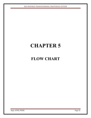 BIO-INSPIRED TRANSFEOMORAL PROSTHESIS SYSTEM
Dept. of ECE, PESSE Page 32
CHAPTER 5
FLOW CHART
 
