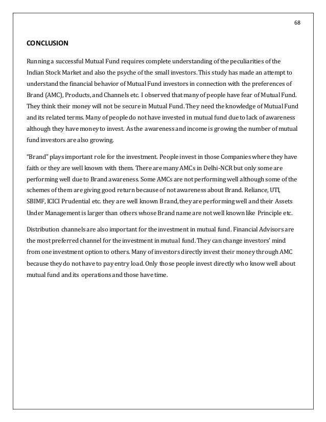 A Study On Mutual Funds With Reference To Icici Direct - 