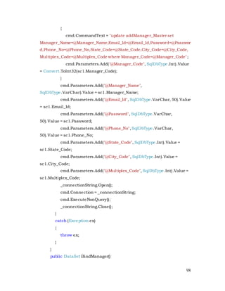 Project report on multiplex management system | DOCX