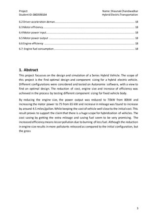 Design and Simulation of a series Hybrid Electric Vehicle (HEV ...