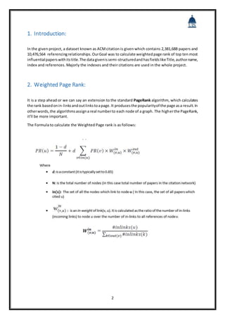 Big data analytics project report | DOCX