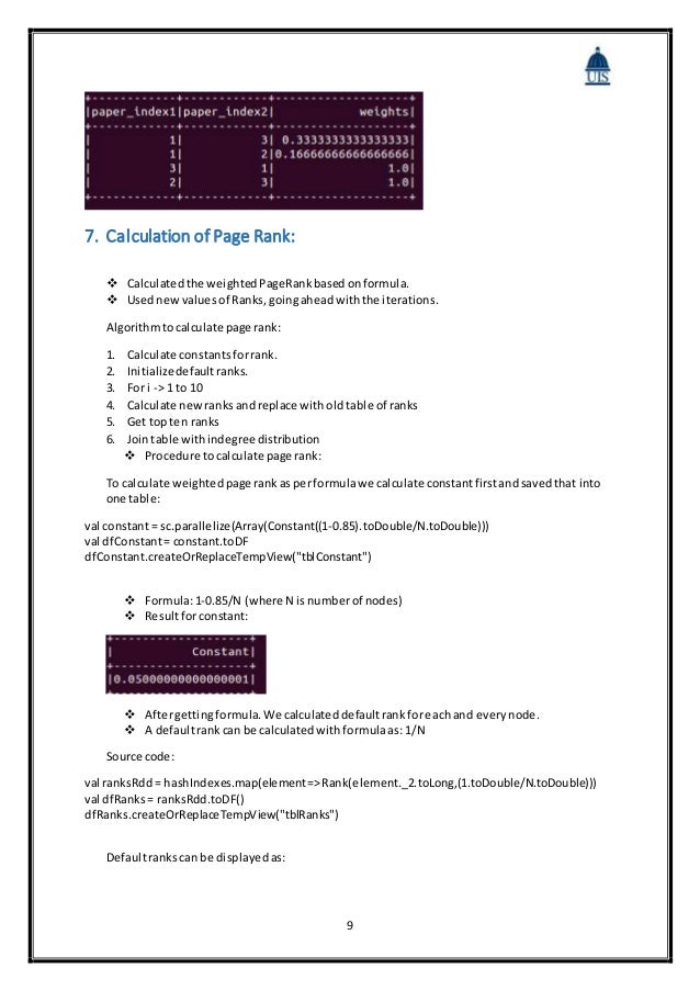 Big data analytics project report
