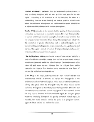 Environmental Impact of Tourism PDF | PDF