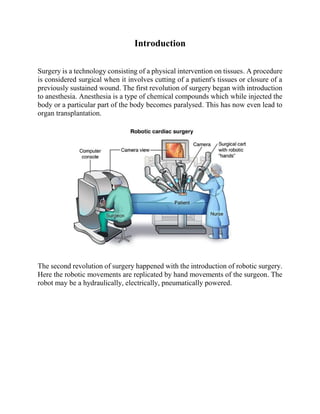 Project report of ROBOTIC SURGERY | PDF