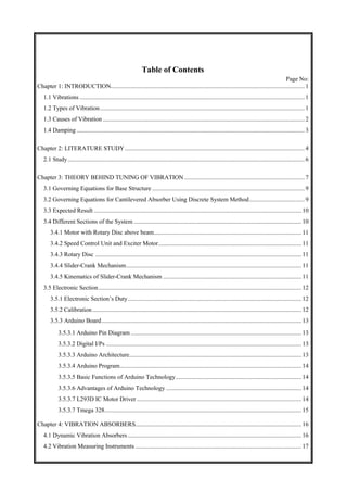 Project report on Adaptive Tuned Dynamic Vibration Absorber | PDF