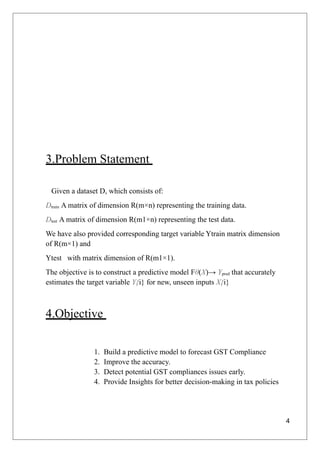 Problem Statement Examples For Machine Learning Tasks Revolutionizing GST Compliance: A Predictive Model Approach Using ...