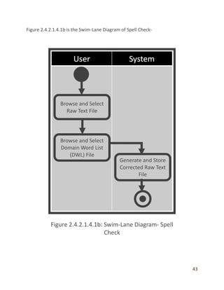 43
Figure 2.4.2.1.4.1b is the Swim-Lane Diagram of Spell Check-
 
