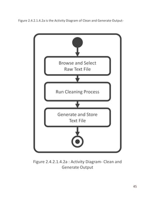 45
Figure 2.4.2.1.4.2a is the Activity Diagram of Clean and Generate Output-
 