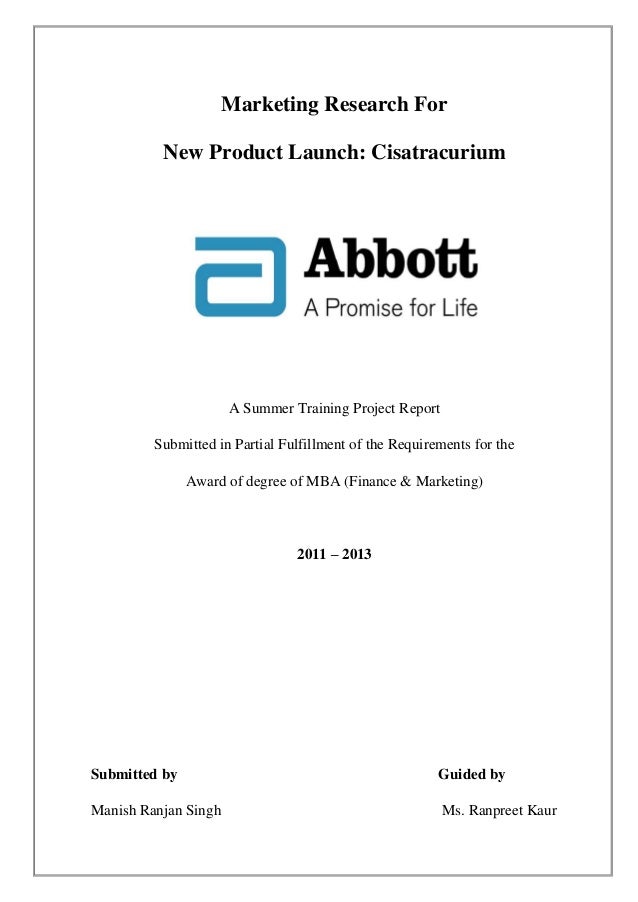 Project report marketing- abott