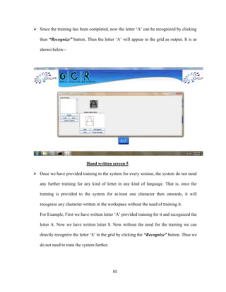 Project report of OCR Recognition | DOCX