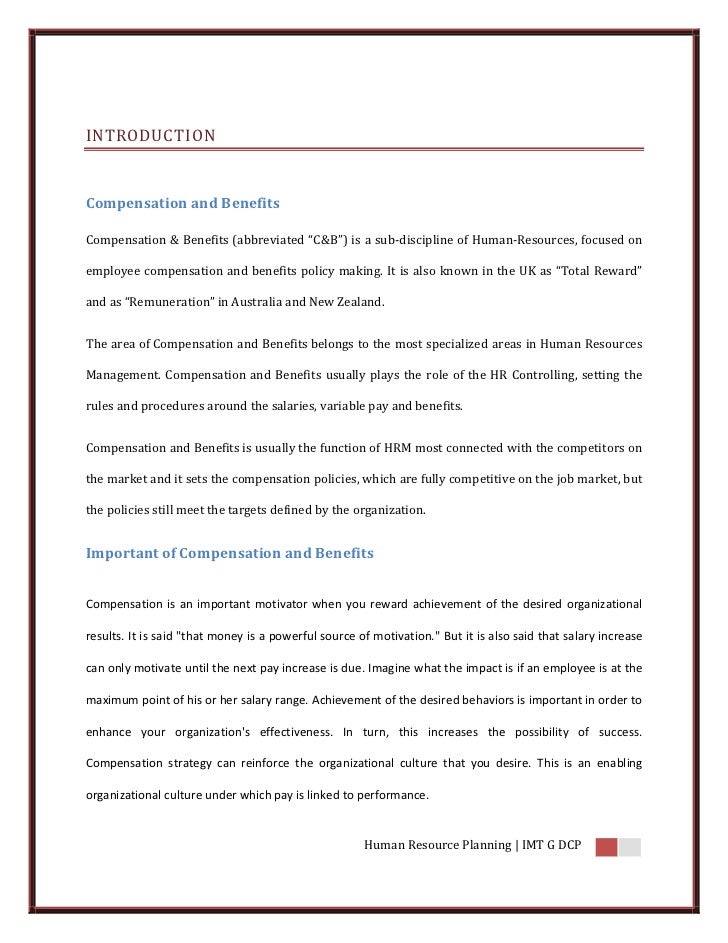 Compensation Survey - 16 human resource planning imt g dcp 3