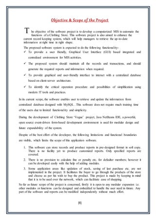 Clothing Store and Management System | DOC