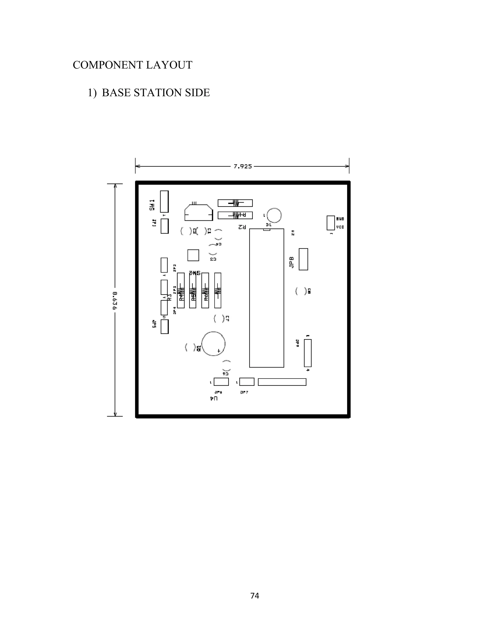 74
COMPONENT LAYOUT
1) BASE STATION SIDE
 