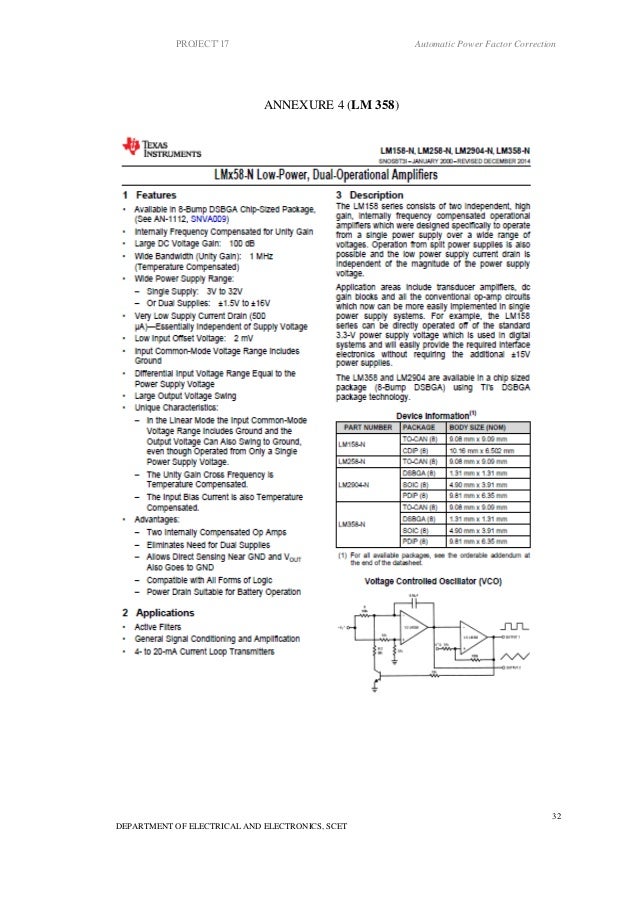 automatic power factor correction report