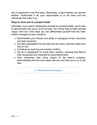 Project Leadership | PDF
