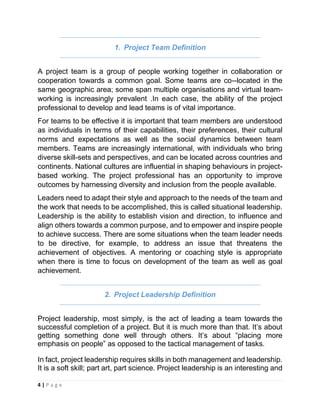 Project Leadership | PDF