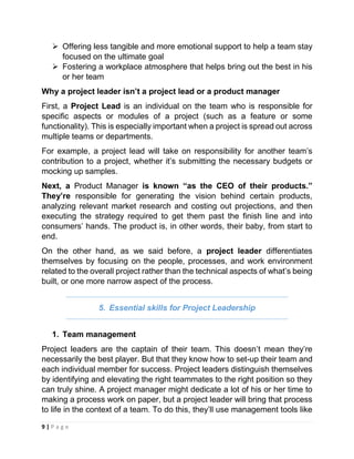 Project Leadership | PDF