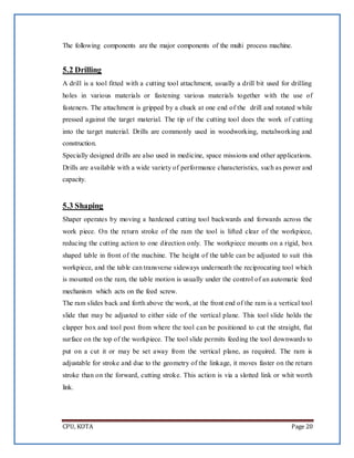 Report on MULTI PROCESS MACHINE | DOCX