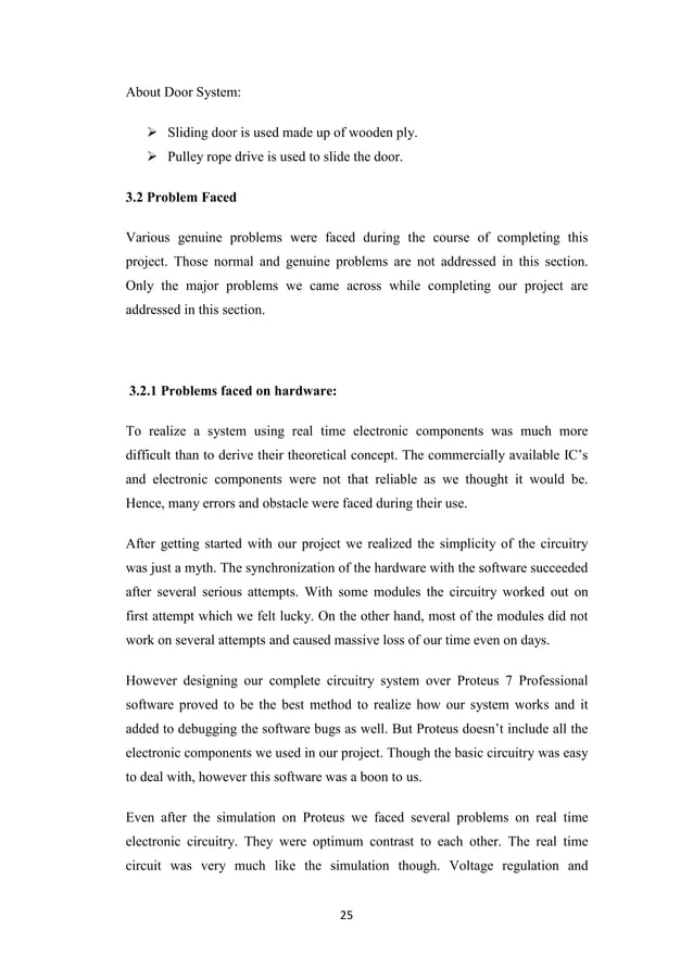 Minor Project Report Automatic Door Control System PDF