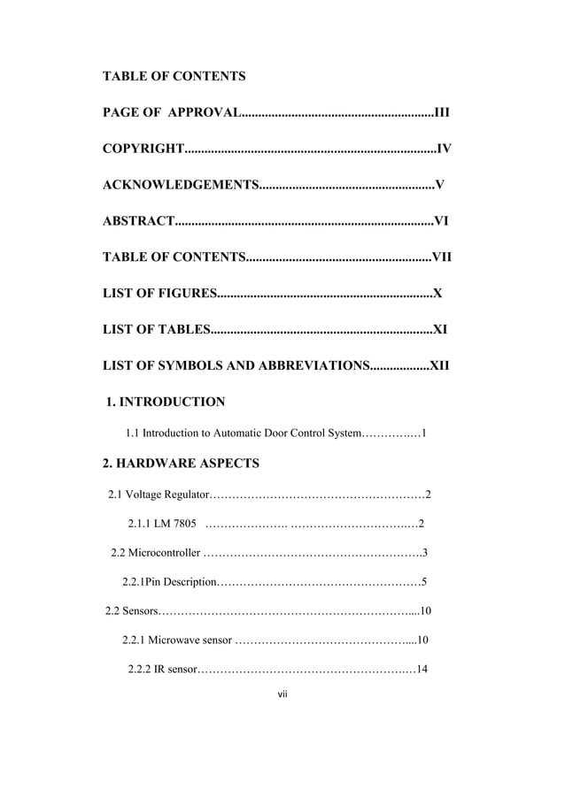 Minor Project Report Automatic Door Control System PDF