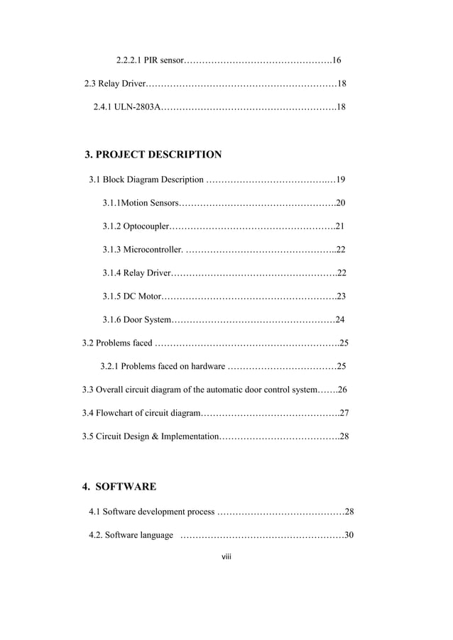 Minor Project Report Automatic Door Control System PDF
