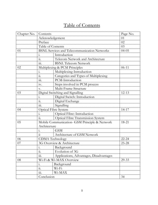 Project Report (Basic Telecom) BSNL | PDF