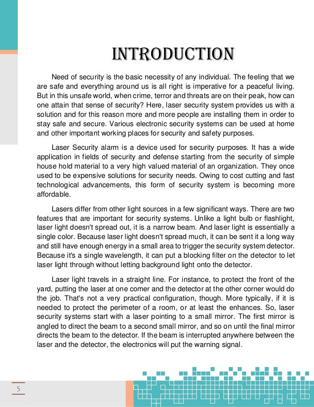Laser Security System Project report