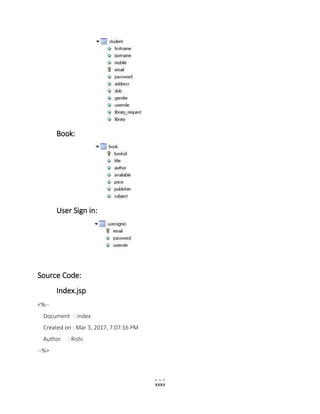Project report college information management system on Advanced Java | PDF