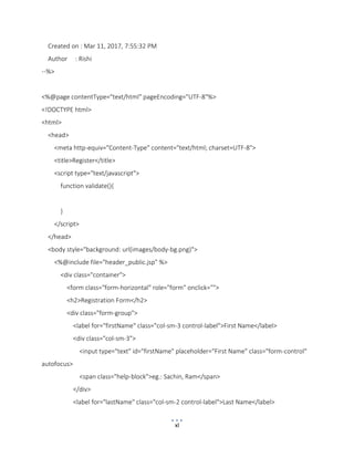 Project report college information management system on Advanced Java | PDF