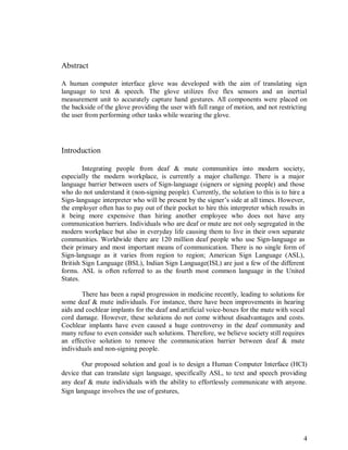 Human Computer Interface Glove for Sign Language Translation | PDF