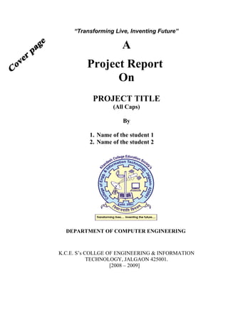 Project report format-sem2