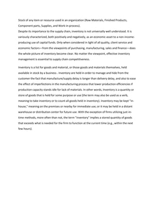 Project report inventory | DOCX