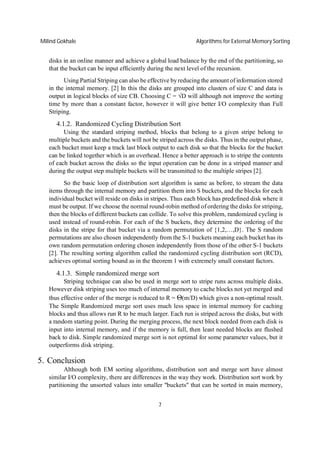 Algorithms for External Memory Sorting | PDF