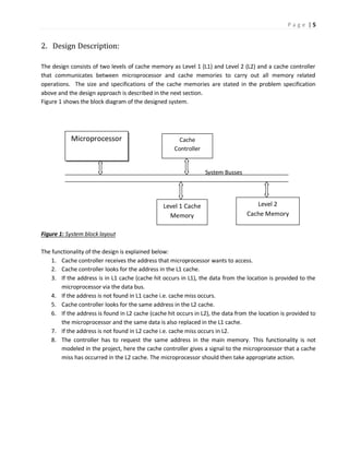 Project Report Multilevel Cache | PDF