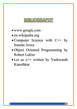 Computer Investigatory Project | PDF