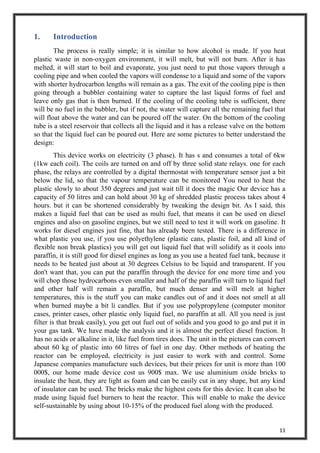 Project report of (biodiesel extraction from waste plastic) | PDF