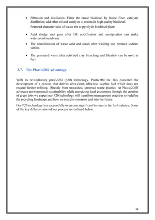 Project report of (biodiesel extraction from waste plastic) | PDF