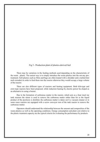 Project report of (biodiesel extraction from waste plastic) | PDF