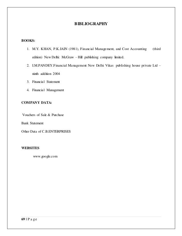 financial statement cover page